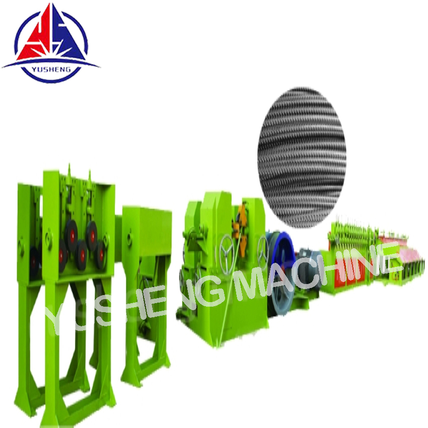 Cold rolling 3 ribs steel rebar  machine